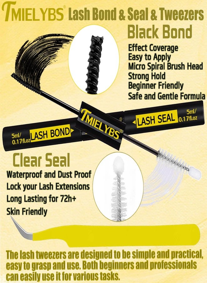 TMIELYBS Thick Lash Clusters Kit 14-20mm Volume Cluster Eyelash Extensions D Curly 200D Individual Lashes 200Pcs Wispy Eyelashes Clusters Kit with Bond&Seal, Tweezers, Waterproof Soft DIY at Home, by TMIELYBS - Image 4